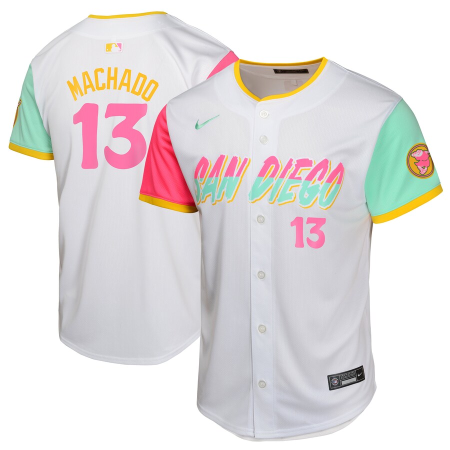 Youth San Diego Padres Manny Machado Nike White City Connect Limited Player Jersey - ujerseystore