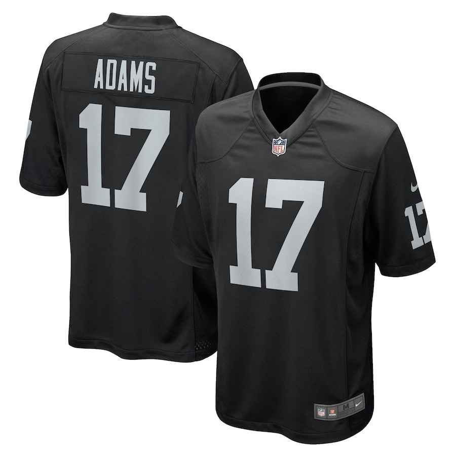 Men's Las Vegas Raiders Davante Adams Nike Black Game Jersey - ujerseystore