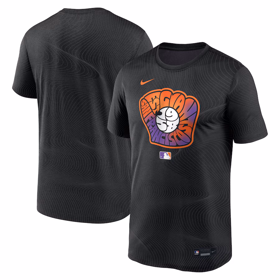 Men's San Francisco Giants Nike Black 2025 City Connect Authentic Collection Legend Performance T-Shirt - ujerseystore