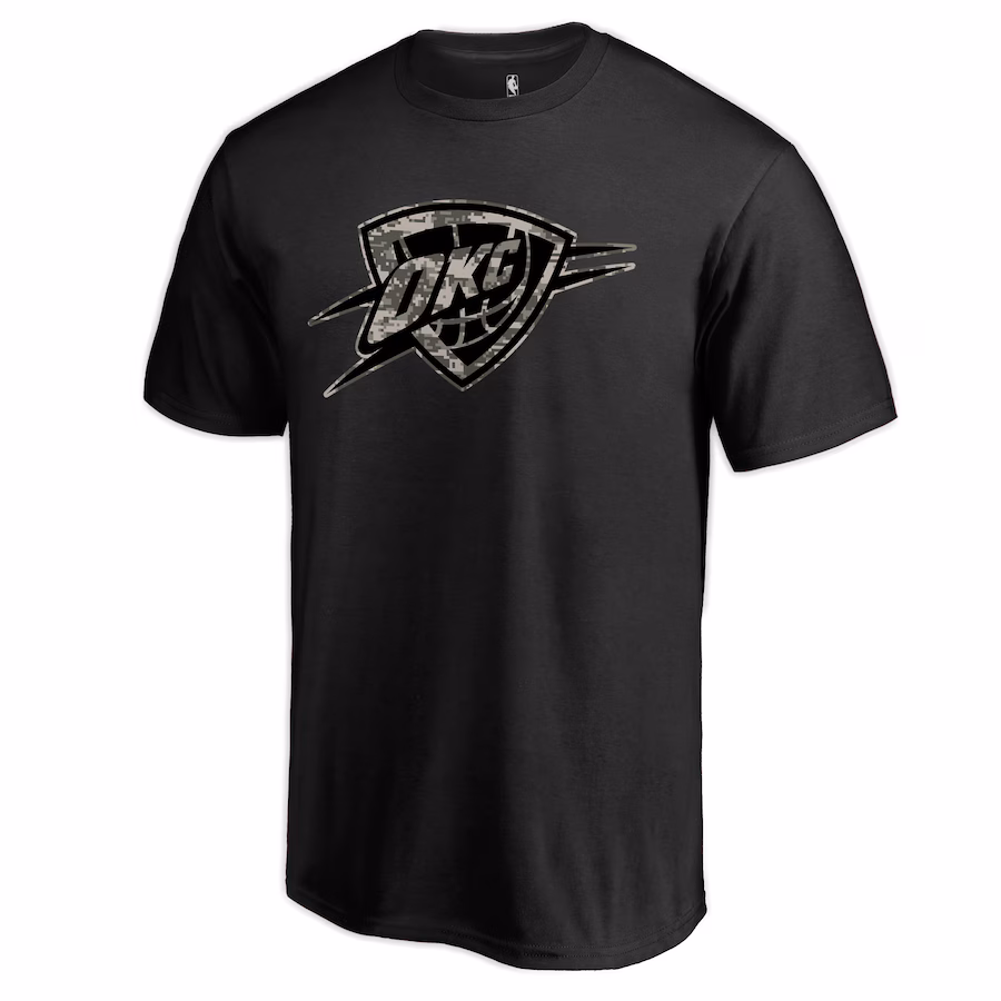 Men's Oklahoma City Thunder Black Cloak Camo T-Shirt - ujerseystore