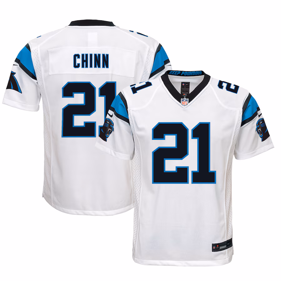Youth Carolina Panthers Jeremy Chinn Nike White Game Jersey - ujerseystore