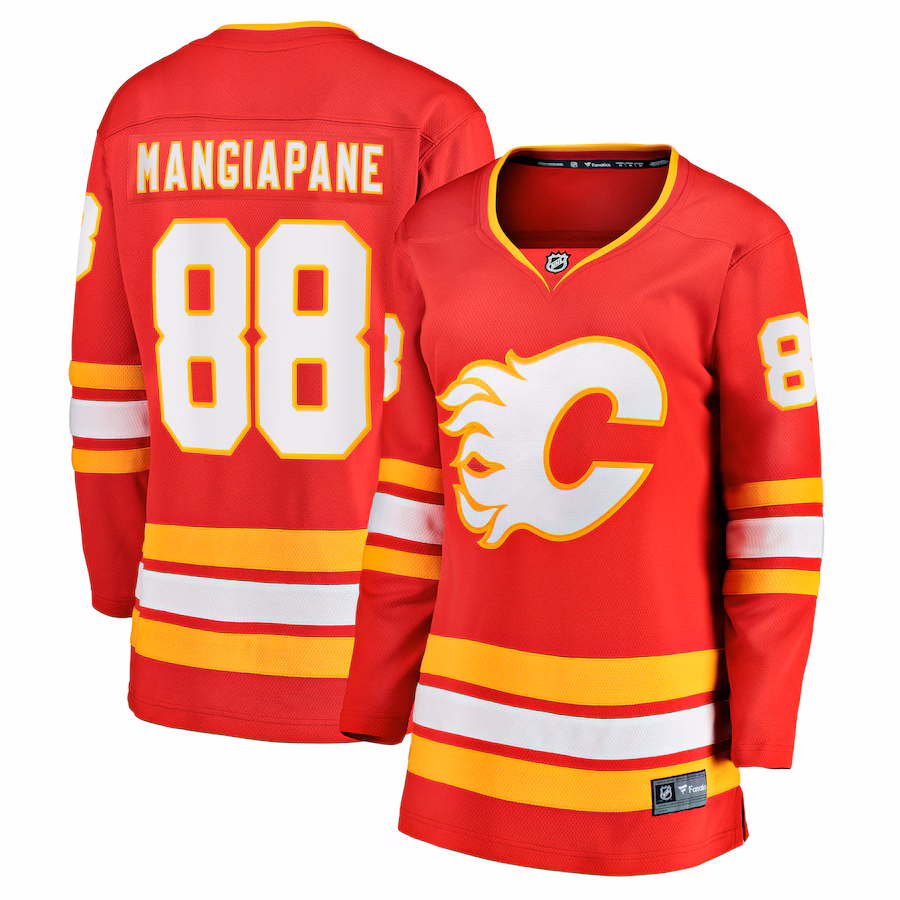 Women's Calgary Flames Andrew Mangiapane Fanatics Red Home Team Breakaway Player Jersey - ujerseystore