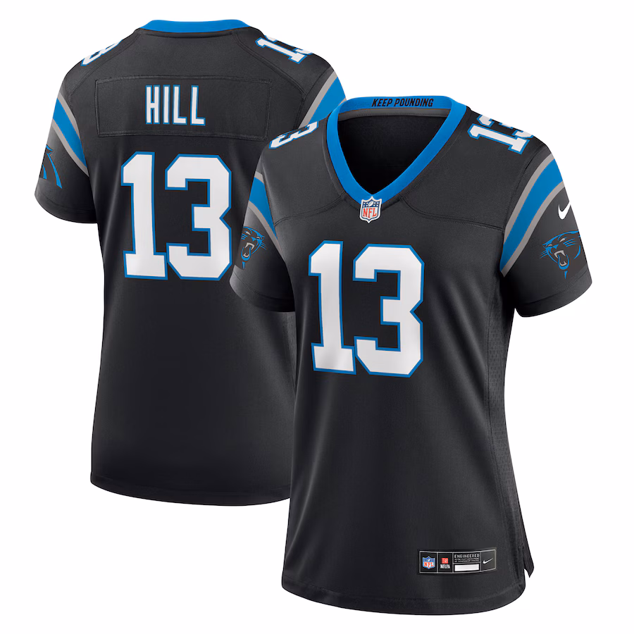 Women's Carolina Panthers Troy Hill Nike  Black Team Game Jersey - ujerseystore