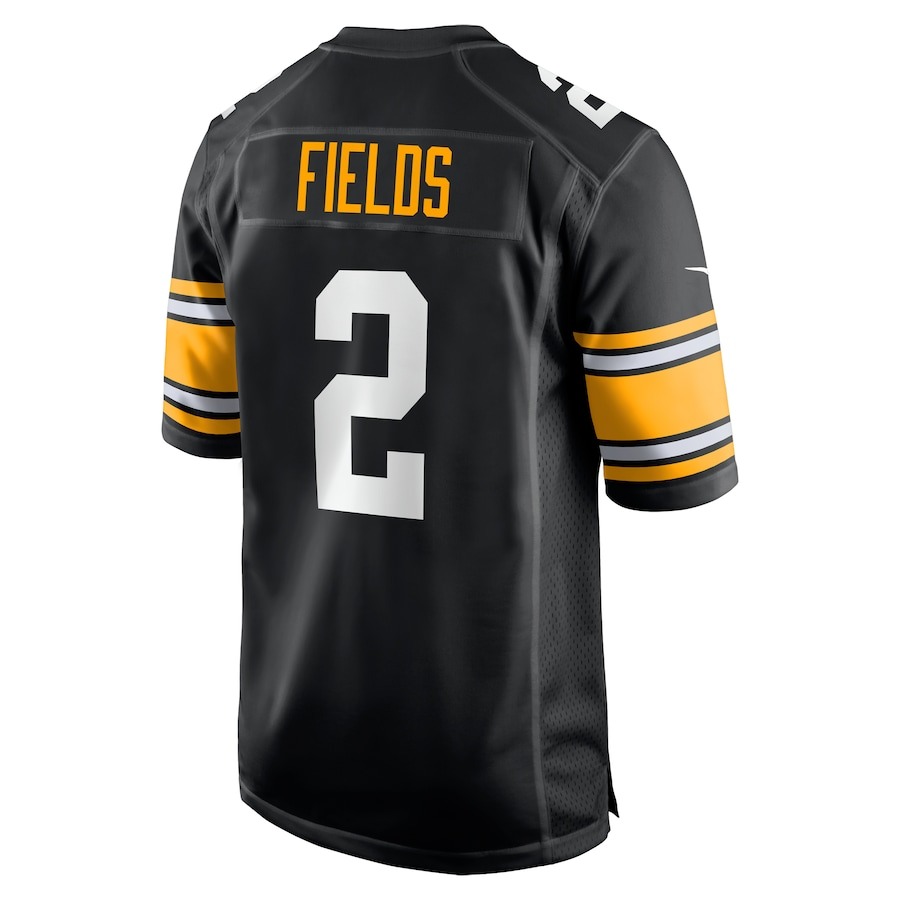 Men's Pittsburgh Steelers Justin Fields Nike Black  Alternate Game Jersey - ujerseystore
