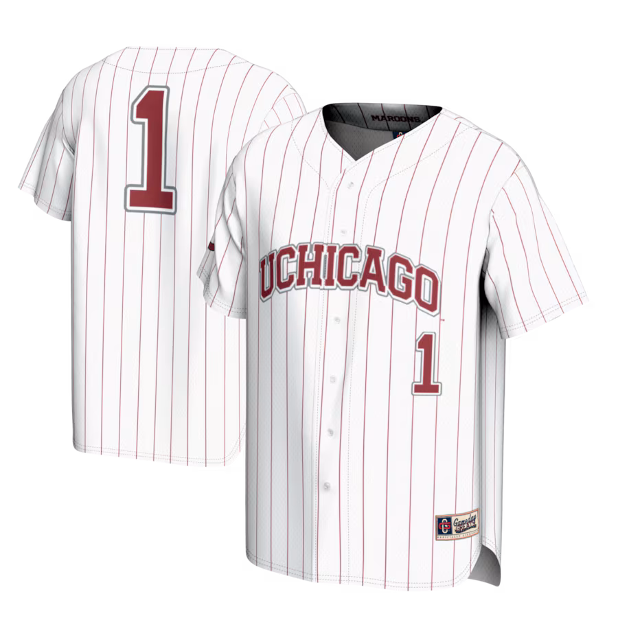 Youth GameDay Greats #1 White UChicago Maroons Lightweight Baseball Fashion Jersey - ujerseystore