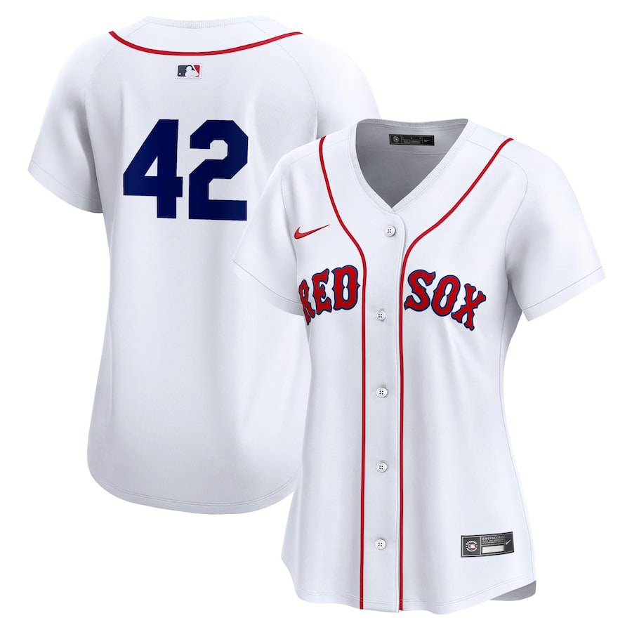 Women's Boston Red Sox  Nike White 2024 Jackie Robinson Day Home Limited Jersey - ujerseystore