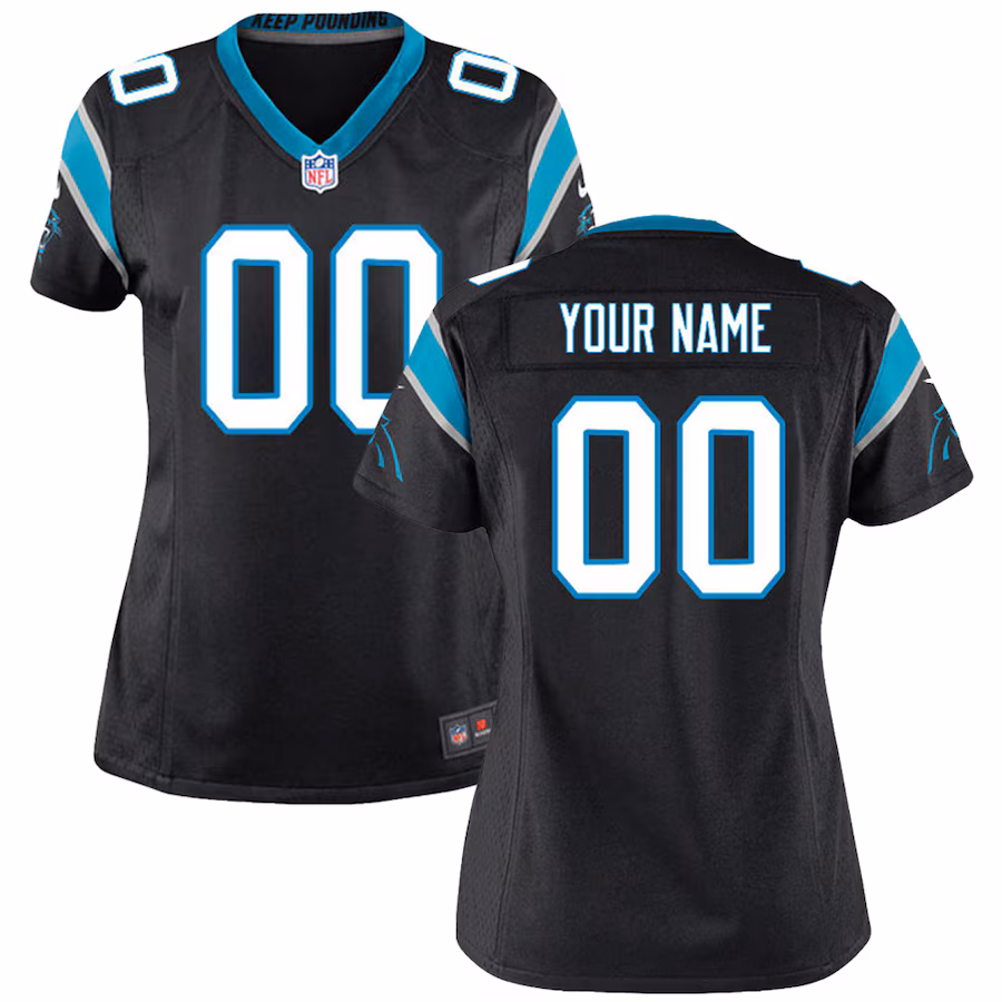 Women's Carolina Panthers Nike Black Customized Game Jersey - ujerseystore
