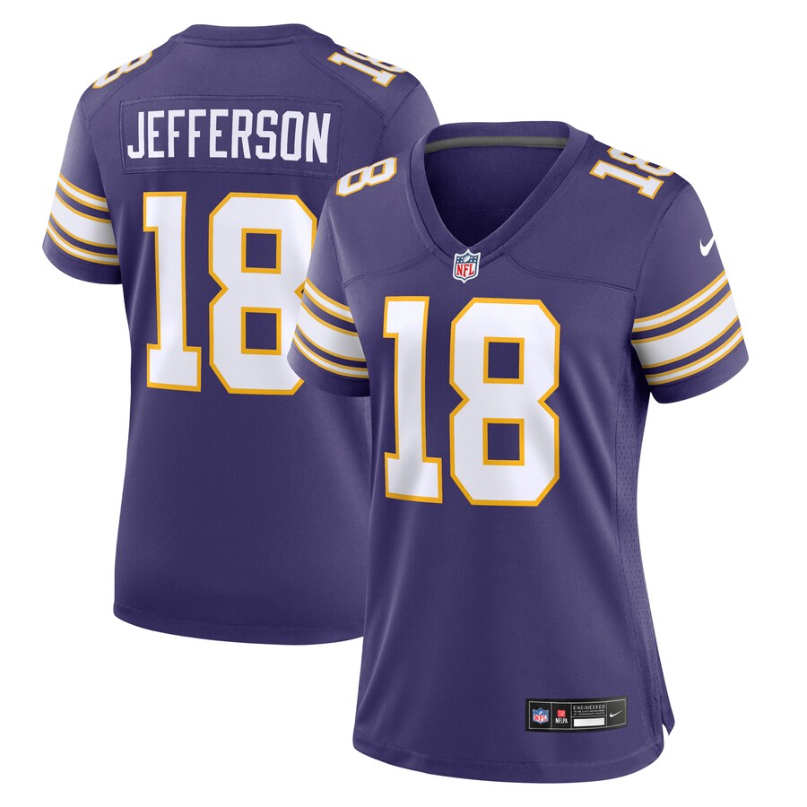 Women's Minnesota Vikings Justin Jefferson Nike Purple Player Jersey - ujerseystore