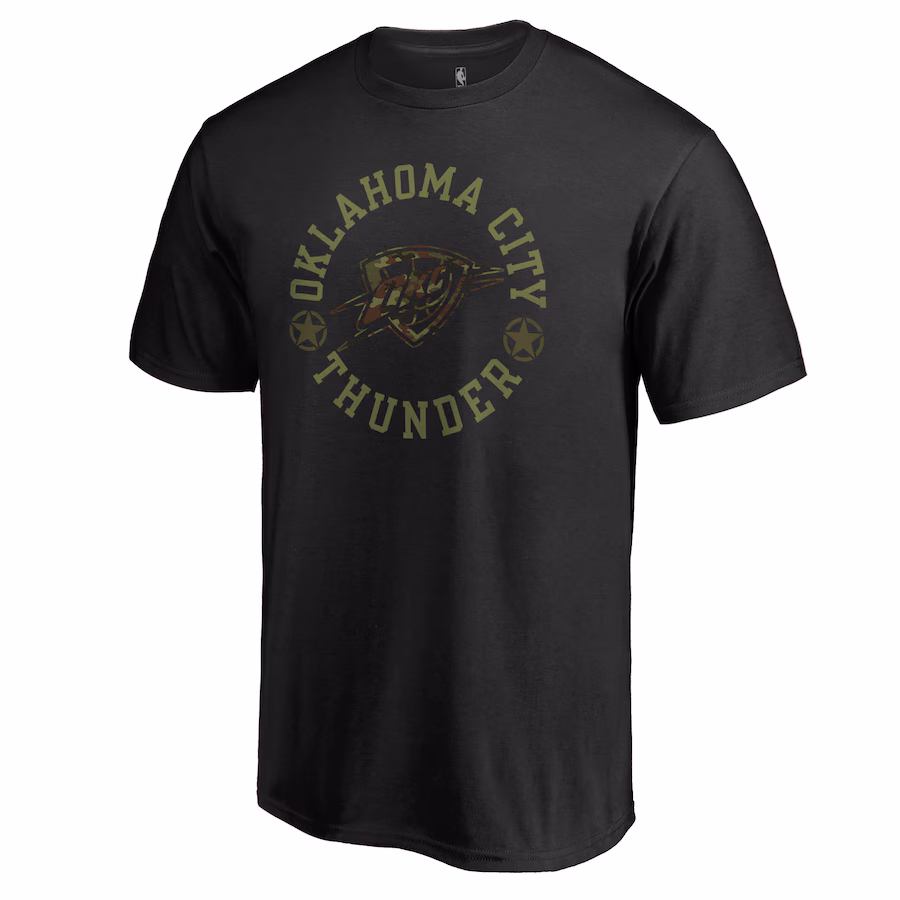 Men's Oklahoma City Thunder Black Liberty T-Shirt - ujerseystore