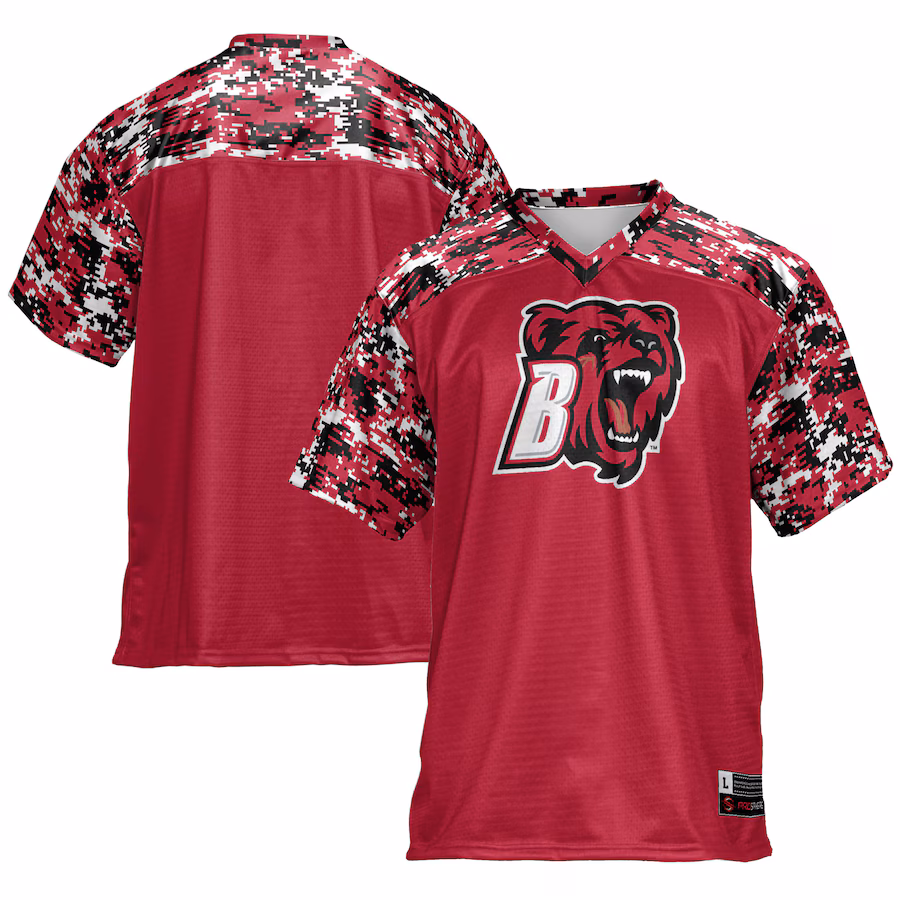 Men's GameDay Greats Red Bridgewater State Bears Football Jersey - ujerseystore