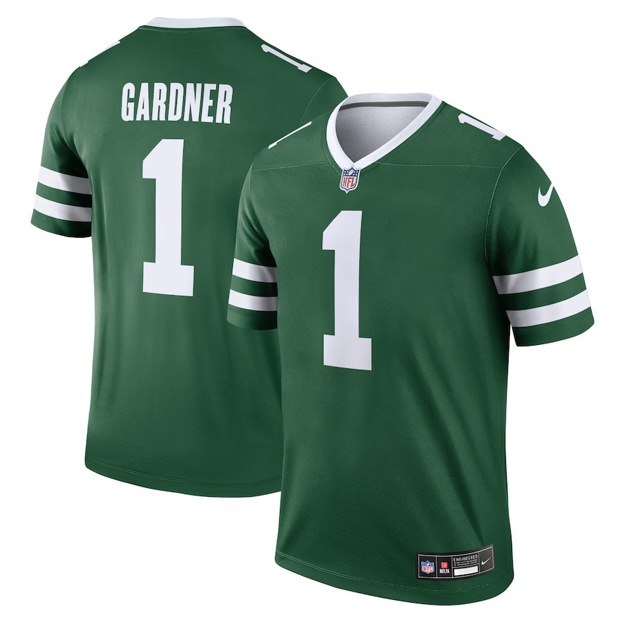 Men's New York Jets Ahmad Sauce Gardner Nike Legacy Green Legend Jersey - ujerseystore