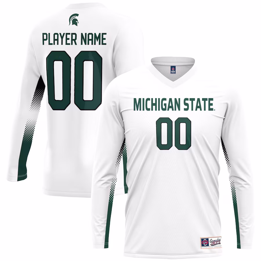 Michigan State Spartans GameDay Greats Youth Lightweight NIL Women's Volleyball Jersey - White - ujerseystore