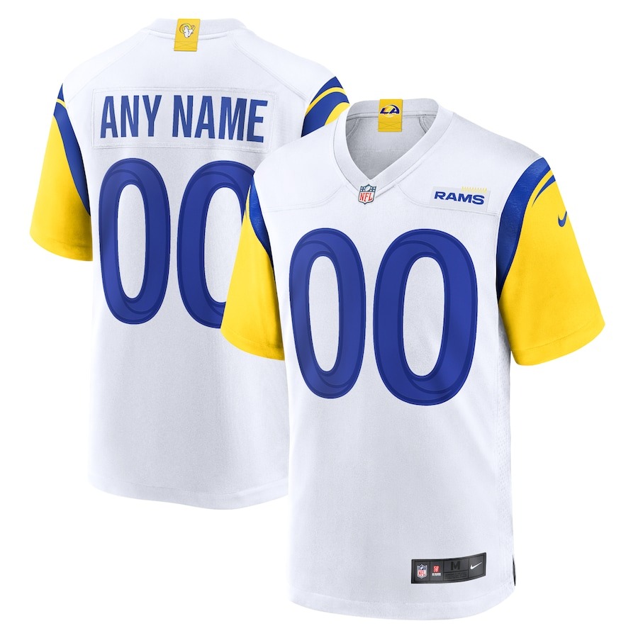Men's Los Angeles Rams Nike White Alternate Custom Jersey - ujerseystore
