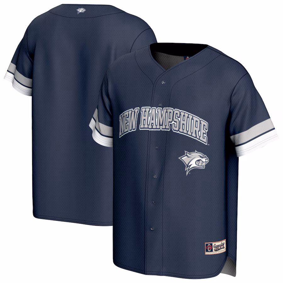 Youth GameDay Greats Navy New Hampshire Wildcats Spirit Baseball Jersey - ujerseystore