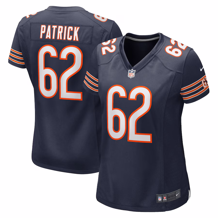 Women's Chicago Bears Lucas Patrick Nike Navy Game Jersey - ujerseystore