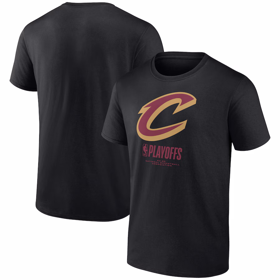 Men's  Cleveland Cavaliers Black 2025 NBA Playoffs Alley Oop T-Shirt - ujerseystore
