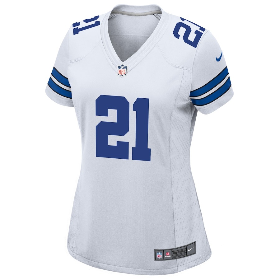 Women's Dallas Cowboys Ezekiel Elliott Nike White Team Game Jersey - ujerseystore
