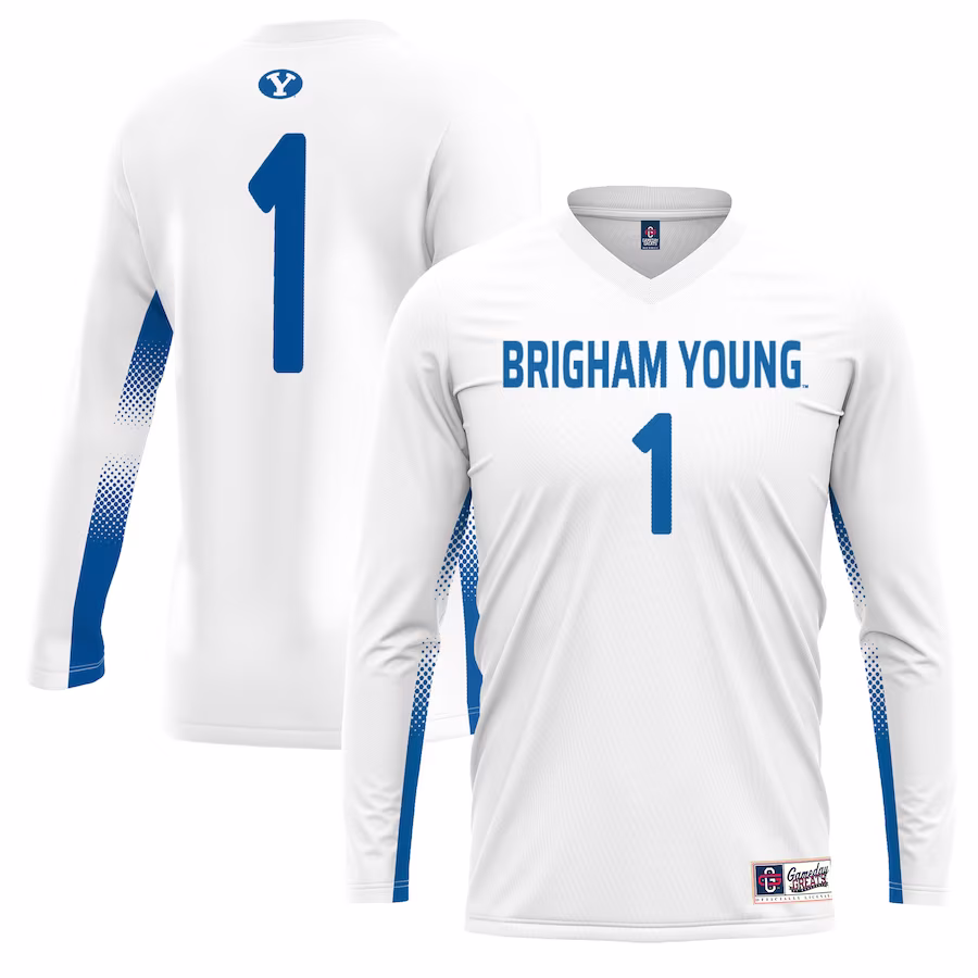 #1 BYU Cougars GameDay Greats Youth Lightweight Women's Volleyball Jersey - White - ujerseystore