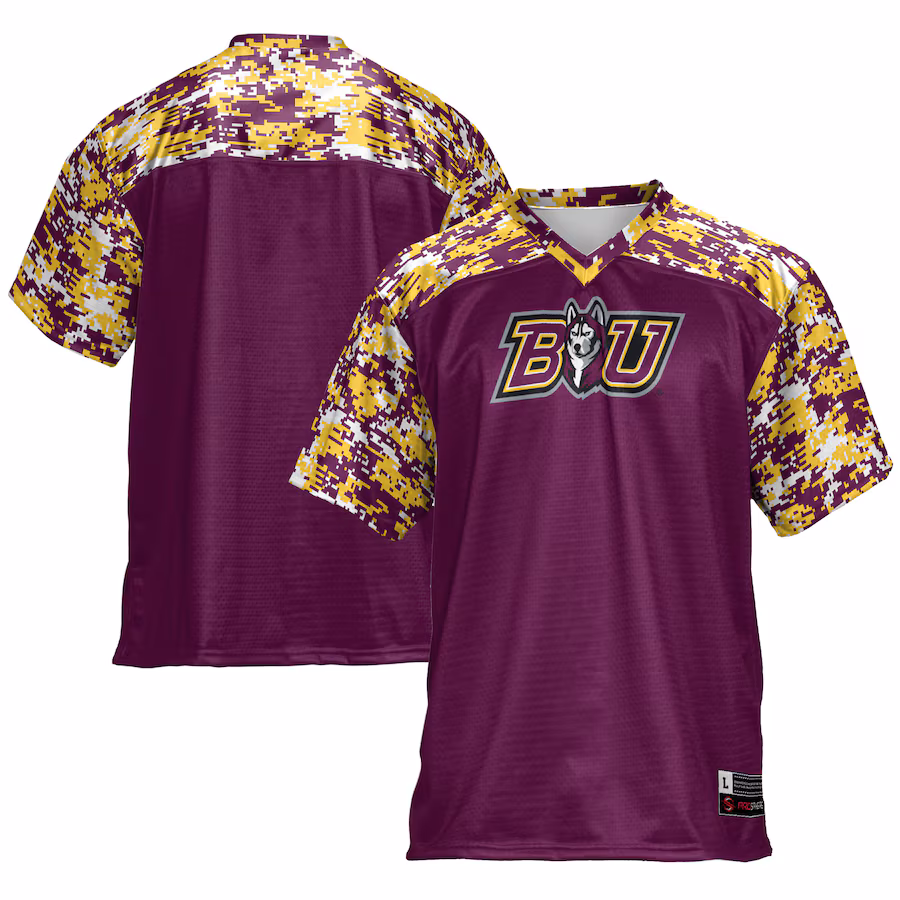 Men's GameDay Greats Maroon Bloomsburg Huskies Football Jersey - ujerseystore