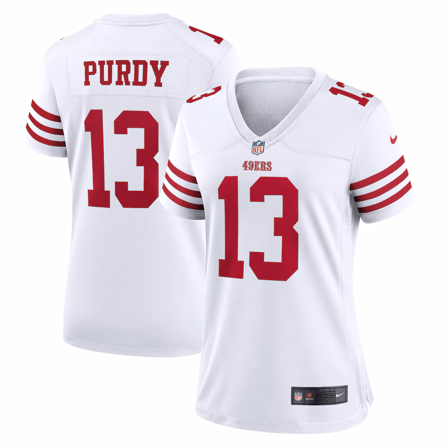 Women's San Francisco 49ers Brock Purdy Nike White Game Jersey - ujerseystore