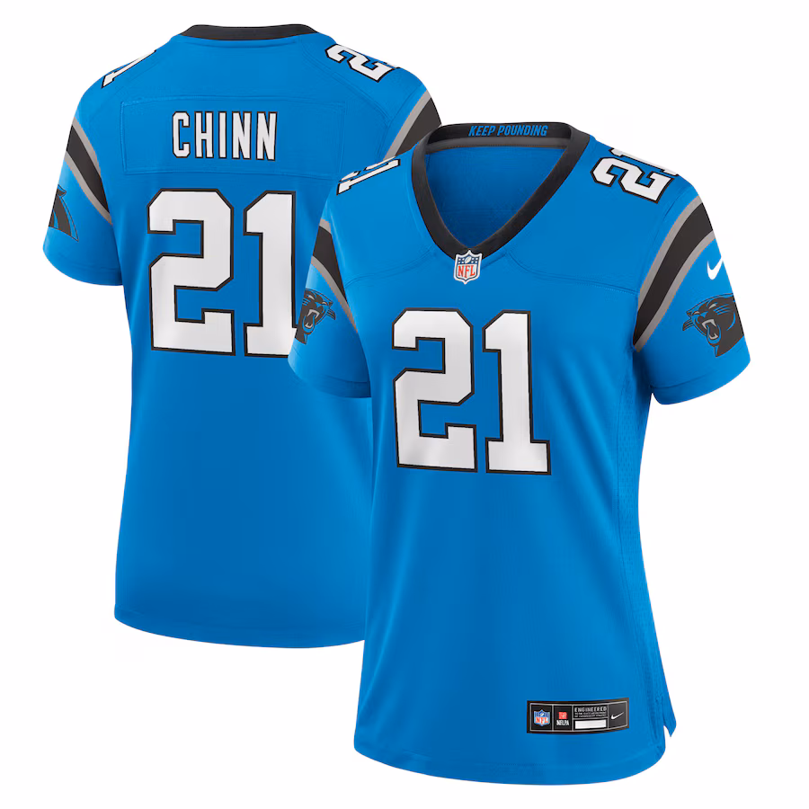 Women's Carolina Panthers Jeremy Chinn Nike Blue Player Jersey - ujerseystore