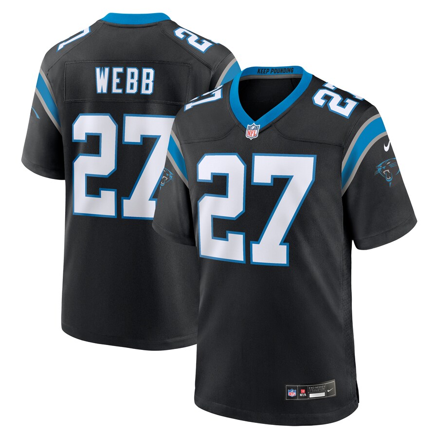 Men's Carolina Panthers Sam Webb Nike  Black Team Game Jersey - ujerseystore