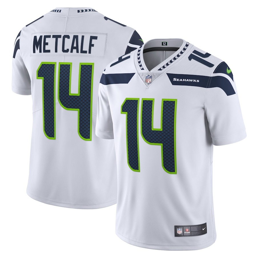 Men's Seattle Seahawks DK Metcalf Nike White Vapor Limited Jersey - ujerseystore