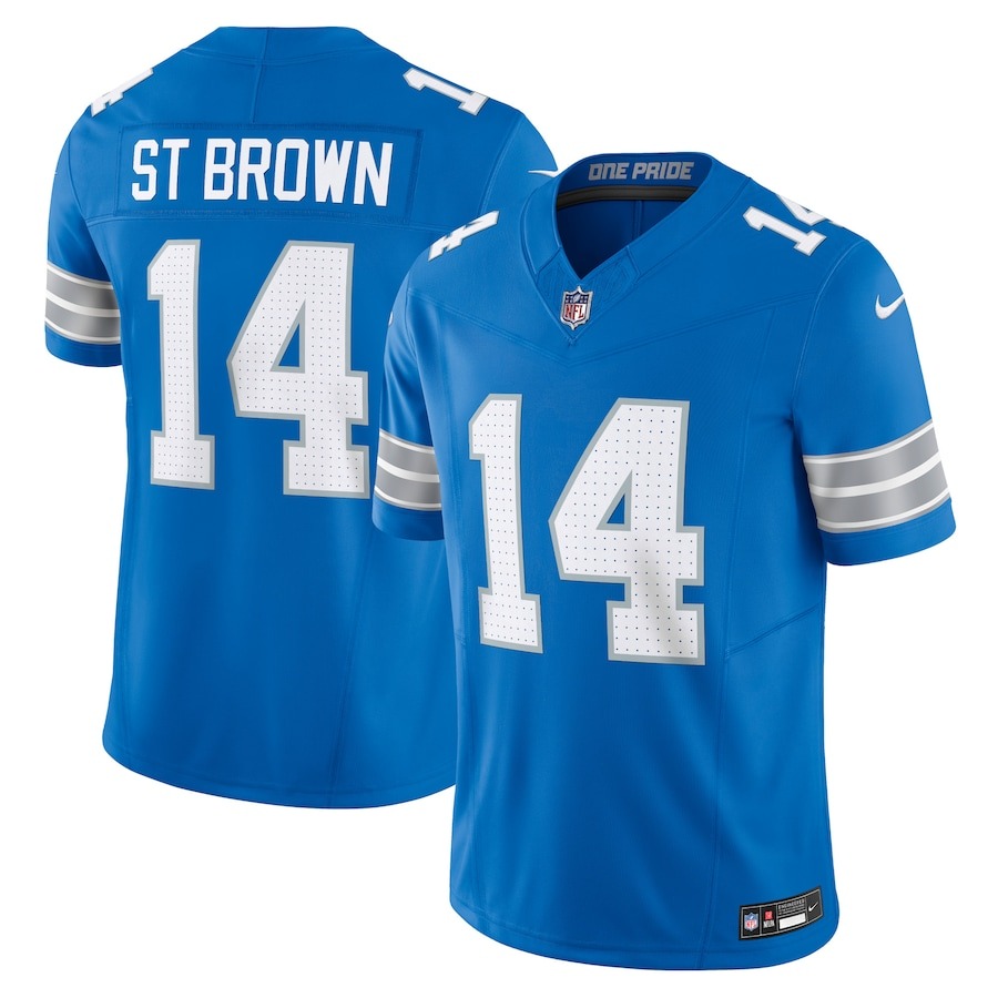 Men's Detroit Lions Amon-Ra St. Brown Nike Blue Vapor F.U.S.E. Limited Jersey - ujerseystore