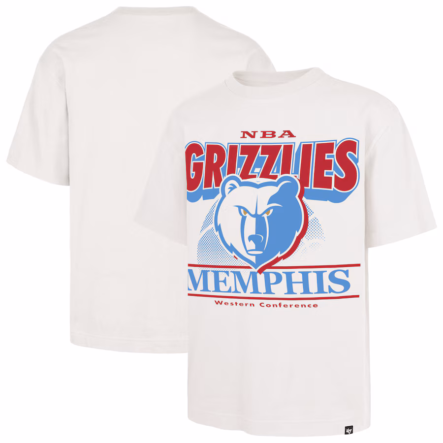 Men's Memphis Grizzlies  '47 White City Edition Shifty Foundation T-Shirt - ujerseystore