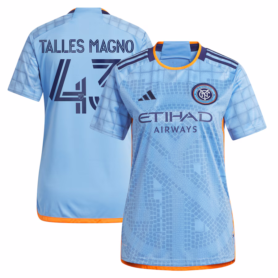 Women's New York City FC Talles Magno adidas Light Blue 2023 The Interboro Kit Replica Jersey - ujerseystore