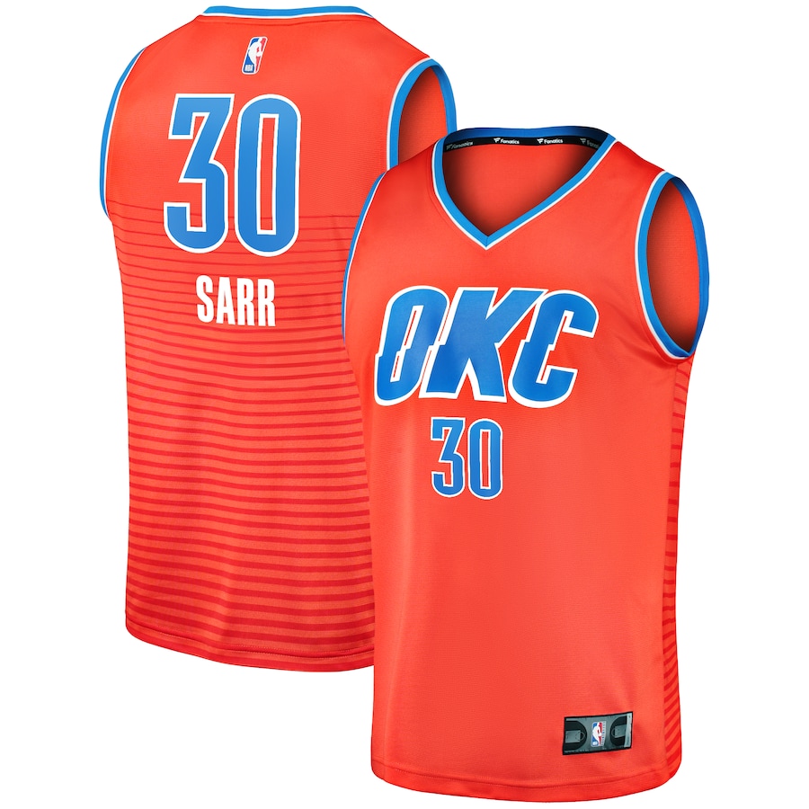 Men's Oklahoma City Thunder Olivier Sarr Fanatics Orange Fast Break Replica Player Jersey - Statement Edition - ujerseystore