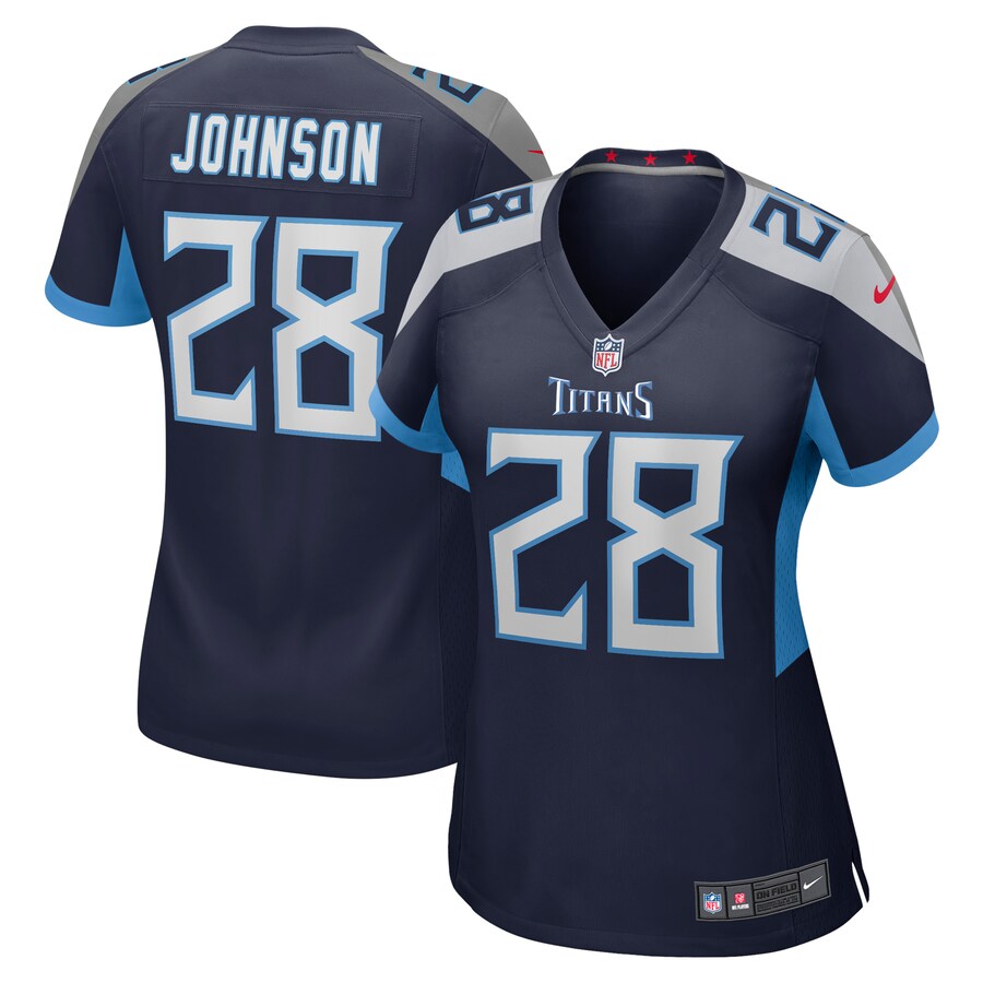 Women's Tennessee Titans Chris Johnson Nike Navy Retired Player Game Jersey - ujerseystore