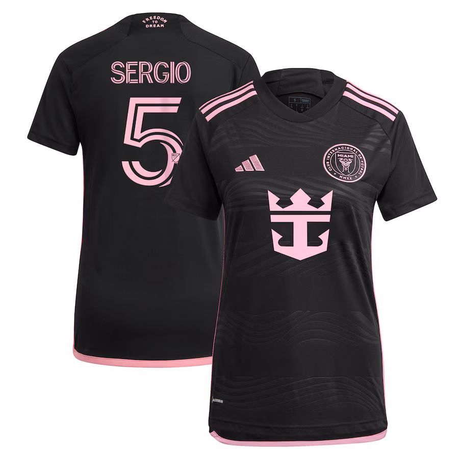 Women's Inter Miami CF Sergio Busquets adidas Black 2024 La Noche Replica Player Jersey - ujerseystore