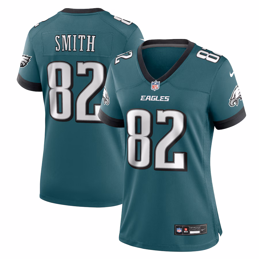Women's Philadelphia Eagles Ainias Smith Nike Midnight Green Team Game Jersey - ujerseystore