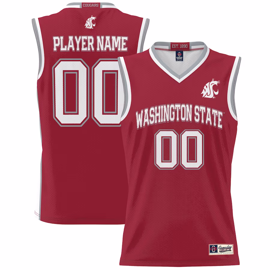 Washington State Cougars GameDay Greats NIL Pick-A-Player Basketball Jersey - Crimson - ujerseystore