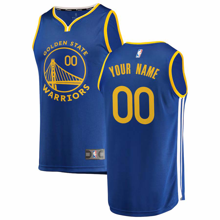 Youth Golden State Warriors Fanatics Royal 2019/20 Fast Break Custom Replica Jersey - Icon Edition - ujerseystore