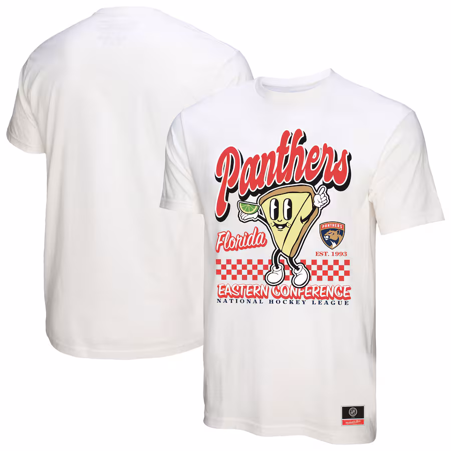 Men's Florida Panthers Mitchell & Ness White Local Food T-Shirt - ujerseystore