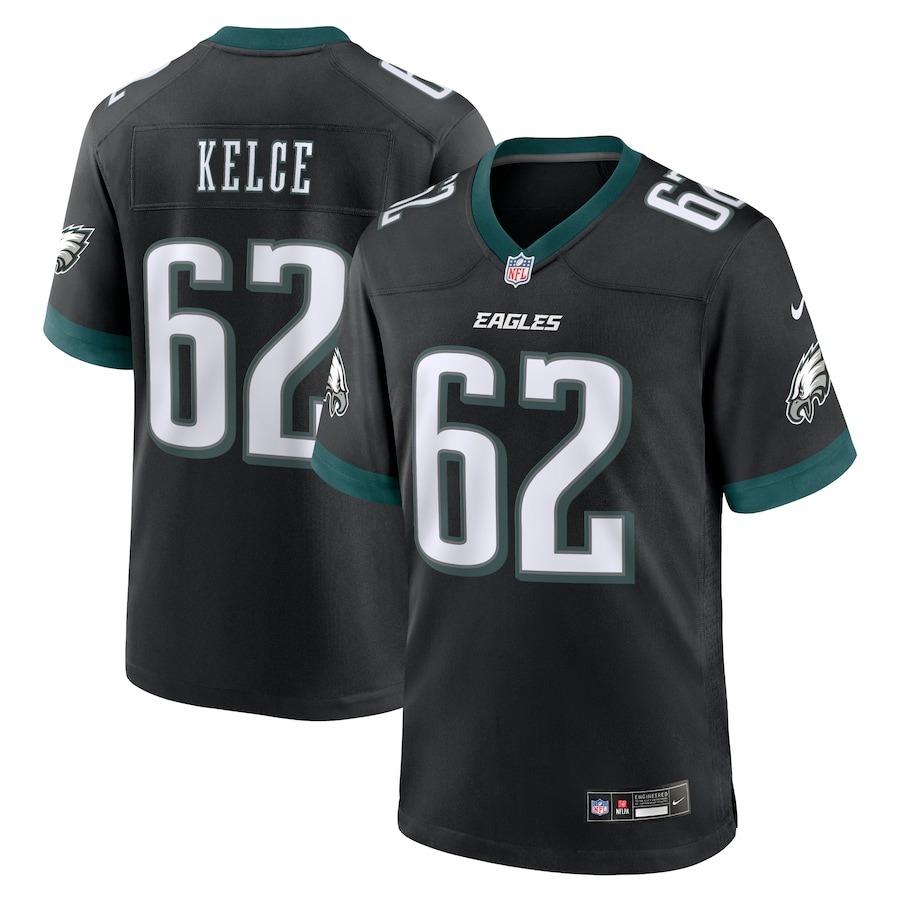 Men's Philadelphia Eagles Jason Kelce Nike Black Alternate Game Jersey - ujerseystore