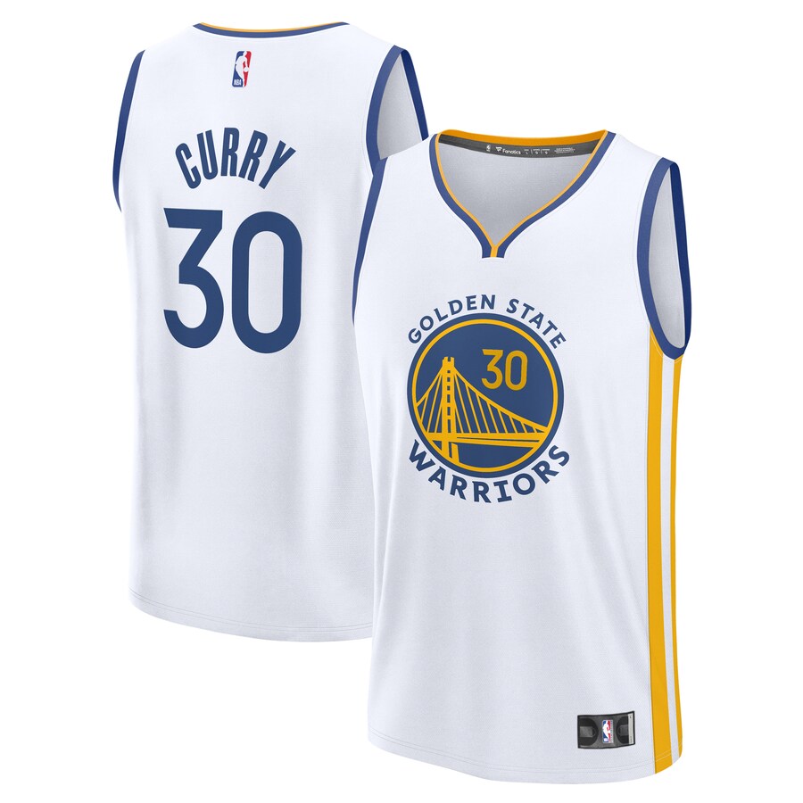 Men's Golden State Warriors Stephen Curry Fanatics White Fast Break Replica Jersey - Association Edition - ujerseystore
