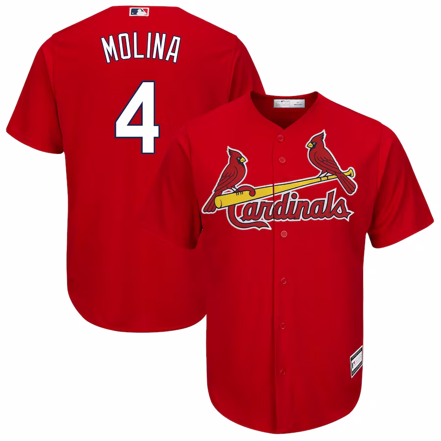 Men's St. Louis Cardinals Yadier Molina Red Big & Tall Replica Player Jersey - ujerseystore