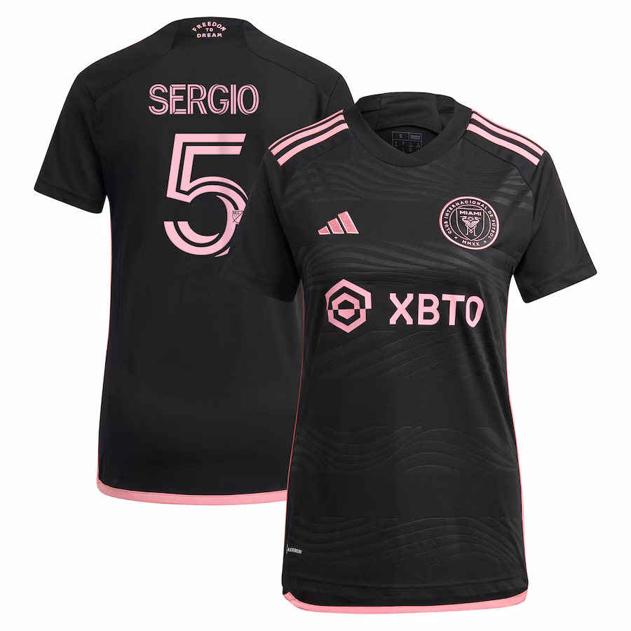 Women's Inter Miami CF Sergio Busquets adidas Black 2023 La Noche Replica Player Jersey - ujerseystore