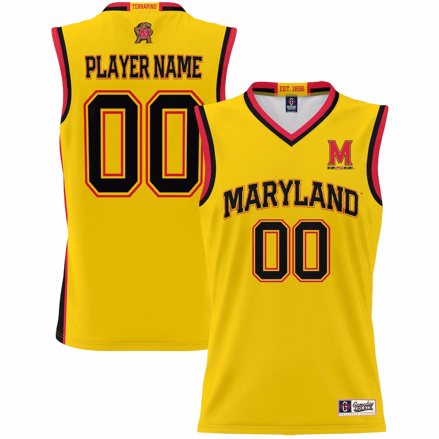 Maryland Terrapins GameDay Greats Unisex  Lightweight NIL Pick-A-Player Basketball Jersey - Gold - ujerseystore