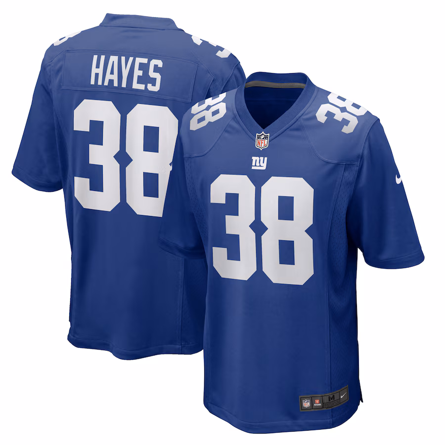 Men's New York Giants Kaleb Hayes Nike  Royal  Game Jersey - ujerseystore