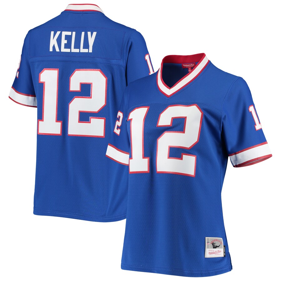 Women's Buffalo Bills Jim Kelly Mitchell & Ness Royal 1990 Legacy Replica Jersey - ujerseystore