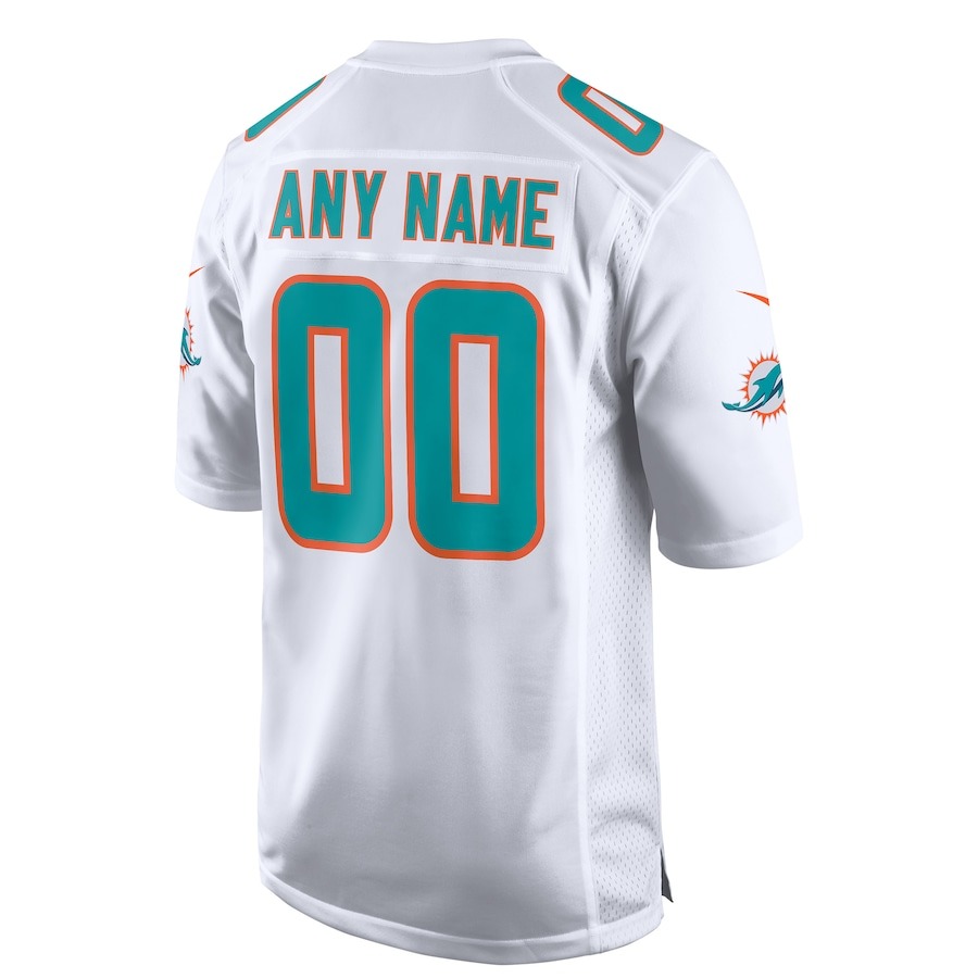 Men's Miami Dolphins Nike White Custom Game Jersey - ujerseystore