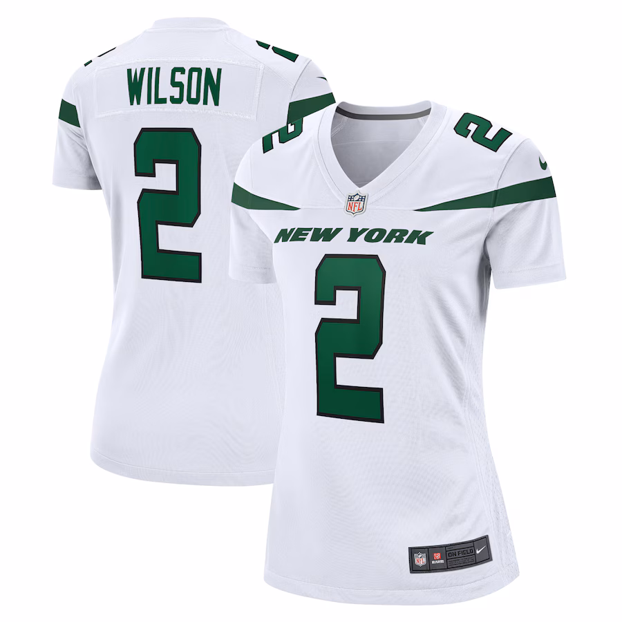 Women's New York Jets Zach Wilson Nike White Player Jersey - ujerseystore