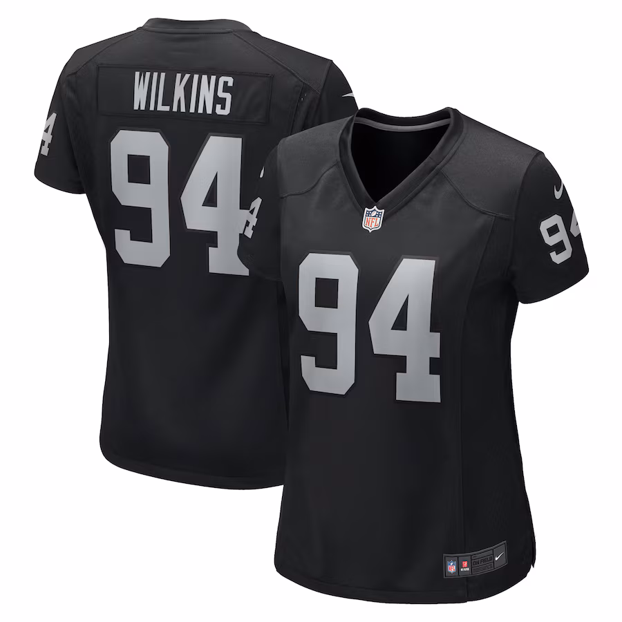 Women's Las Vegas Raiders Christian Wilkins Nike Black Game Jersey - ujerseystore