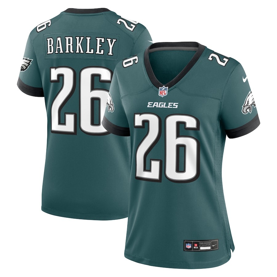 Women's Philadelphia Eagles Saquon Barkley Nike Midnight Green Game Player Jersey - ujerseystore