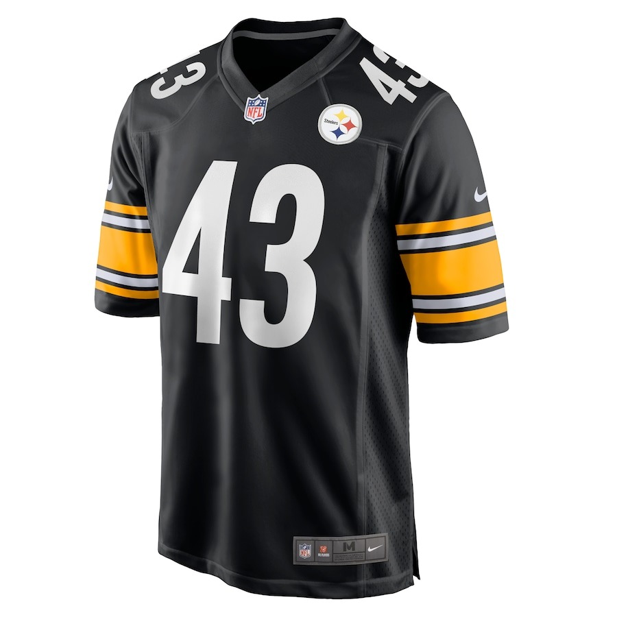 Men's Pittsburgh Steelers Troy Polamalu Nike Black Retired Player Game Jersey - ujerseystore