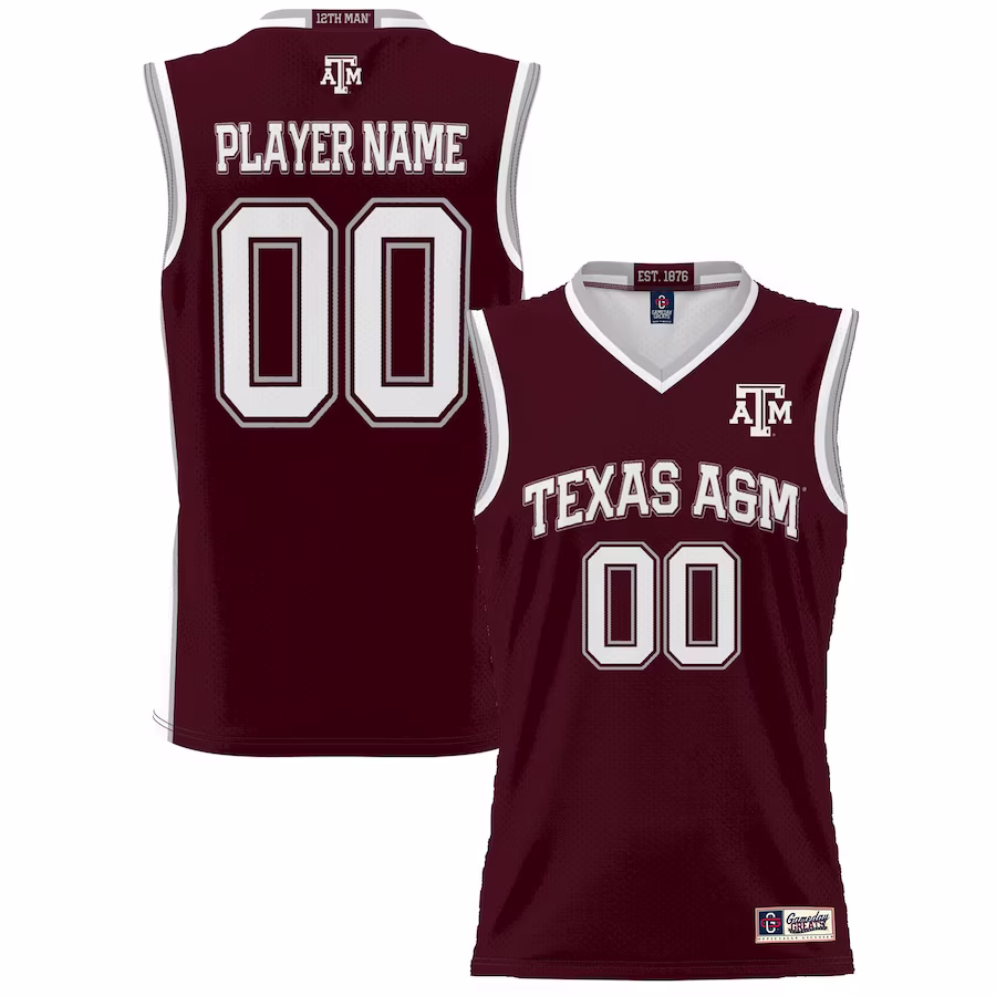 Texas A&M Aggies GameDay Greats Youth NIL Pick-A-Player Lightweight Basketball Jersey - Navy - ujerseystore